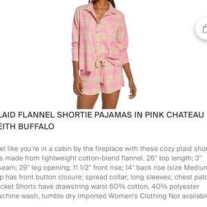 PLAID FLANNEL SHORTIE PAJAMAS IN PINK CHATEAU Keith Buffalo